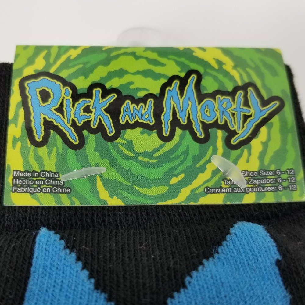 Rick and Morty 2 Pack socks Psychedelic Alien Striped - Picture 6 of 7